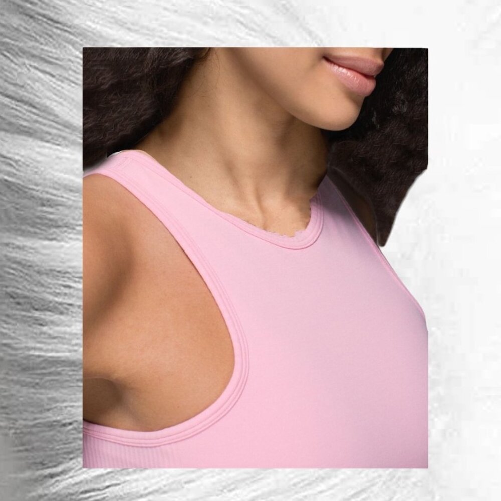 Cute Lululemon Seamlessly Covered Tank in Pretty Candy Pink